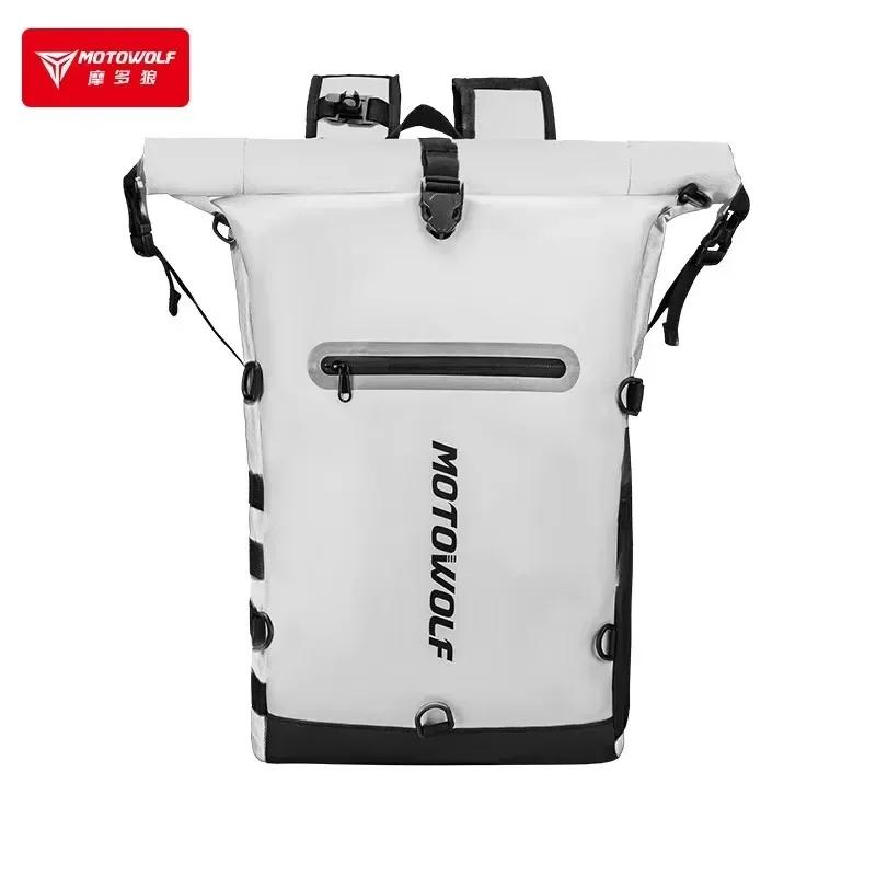 Motorbike Outdoor Riding Large-Capacity Waterproof Shoulder Bag Helmet Bag Portable Drinking Water Riding Bag With Mesh Pocket