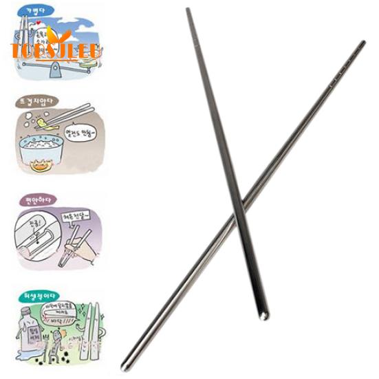 Non-Slip Stainless Steel Chopsticks Environmental Chopstick Tableware J Non-Slip Stainless Steel Chopsticks Environmental Chopstick Tableware J