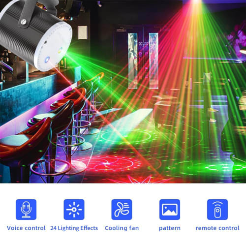 PAIFIEVD Mini Party Lights, Voice Activated Disco Lights, Car Mirror Ball Lights, Stage Lights for Dance Parties, Birthdays, Karaoke, Christmas, Weddi