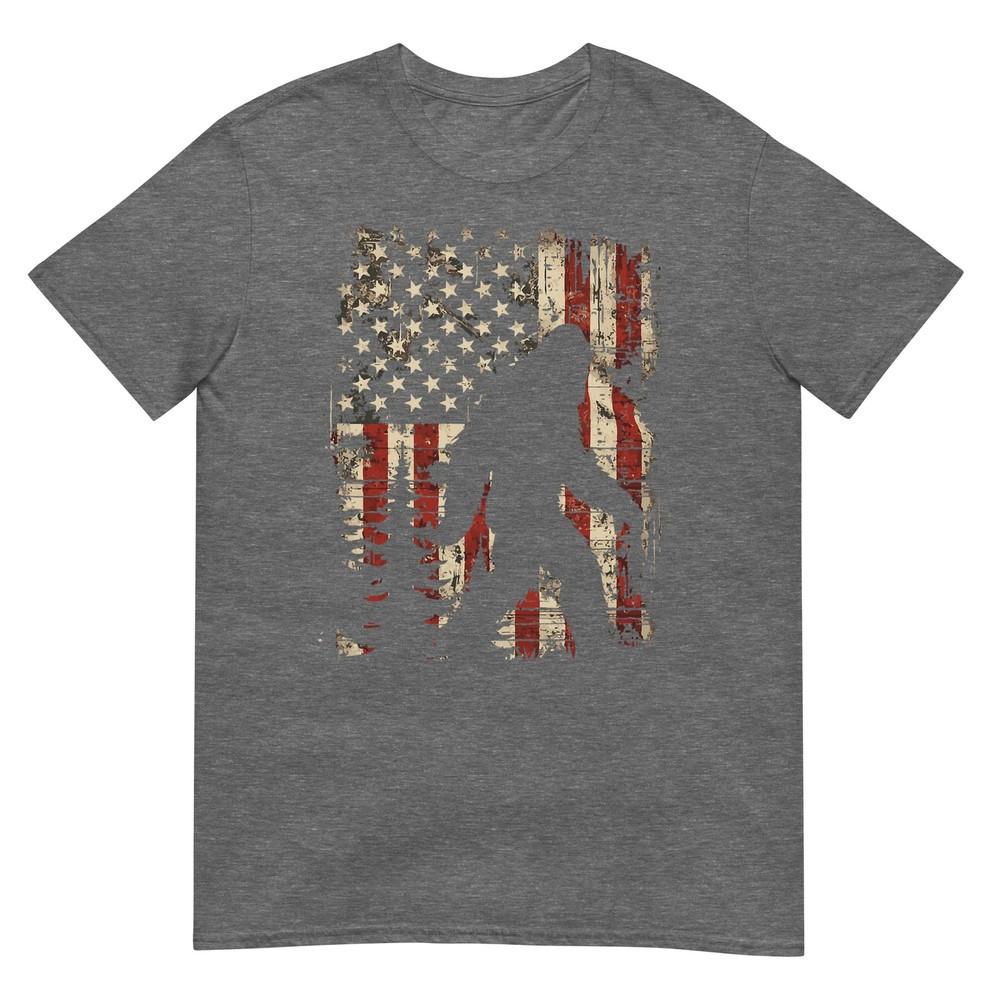 Bigfoot Sasquatch America Flag Patriotic Unisex Unisex Kids Tshirt
