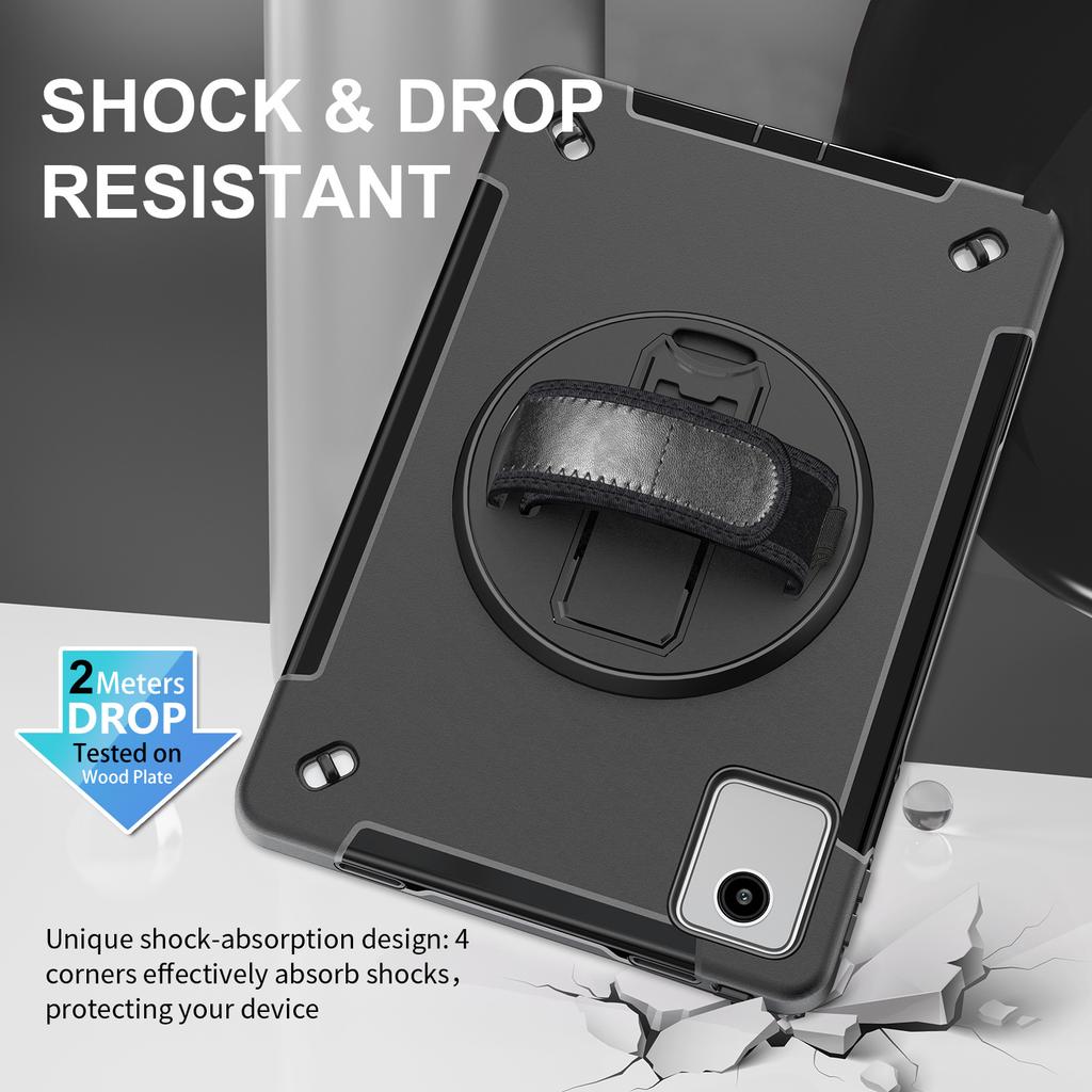 Für Lenovo Tab K11/Tab M11 Hülle PC+TPU Ständer Tablet-Hülle mit Stifthalter, Schultergurt