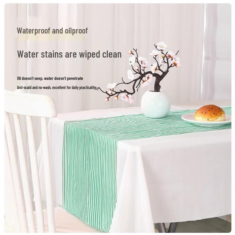 Sheng Bi Lai Disposable Printed Plastic Tablecloth (20-Pack)
