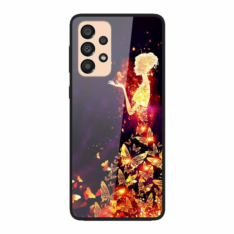 Case for Samsung A33 5G Cover Fashion Tempered Glass Phone Covers for Samsung Galaxy A33 A53 A73 5G Case Bumper A 33 Protective