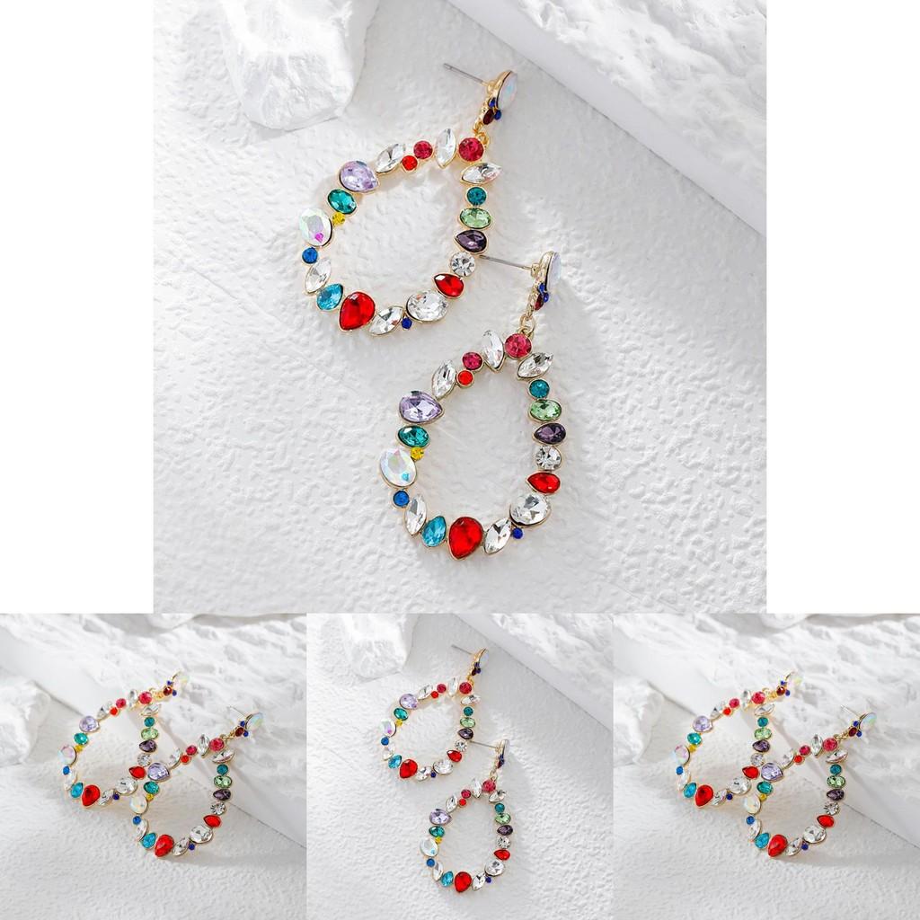 Elegant Teardrop Earrings Alloy Material Stylish And Trendy Geometric Design
