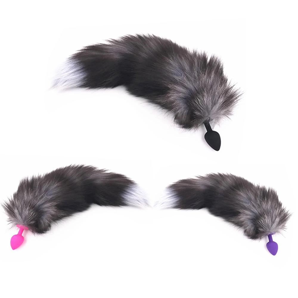 Anal Plug Sex Toy With Long Fox Tail And Sexy Pornographic Sexy Toy Stuffed Behind Buttocks Couple Role-playing Adult Accessorie