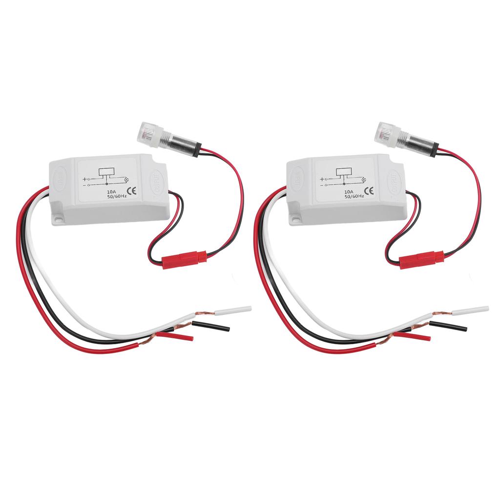 2PCS Light Control Sensor  Es Automatic Dusk To Dawn Photoelectric   with Probe for LED Fluorescent Street Lamp