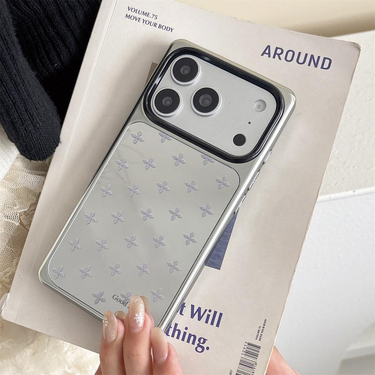 Electroplated Square Mirror iPhone 15 Pro Max Drop-proof Case iPhone 17 Pro Max