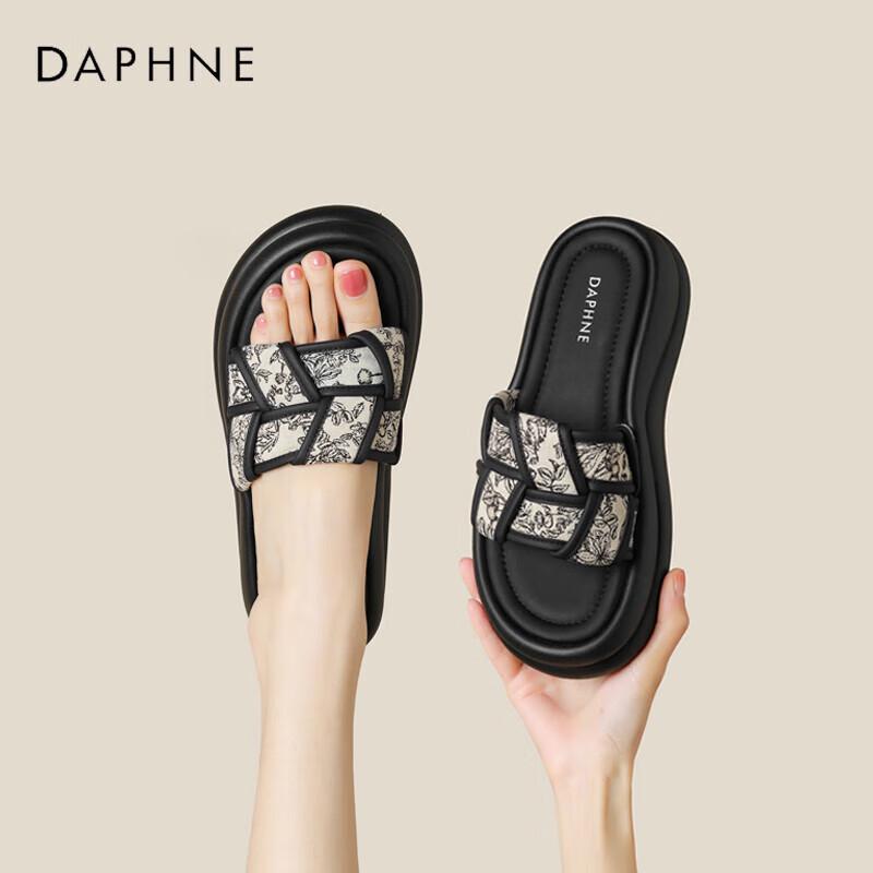 Daphne Women s Thick-Soled Versatile One-Strap Sandals 37