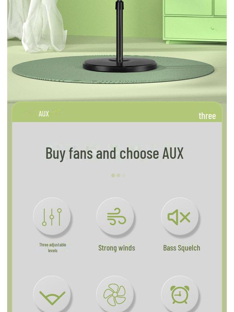 Remote Controlled Quiet Oscillating Floor Fan for Home or Office