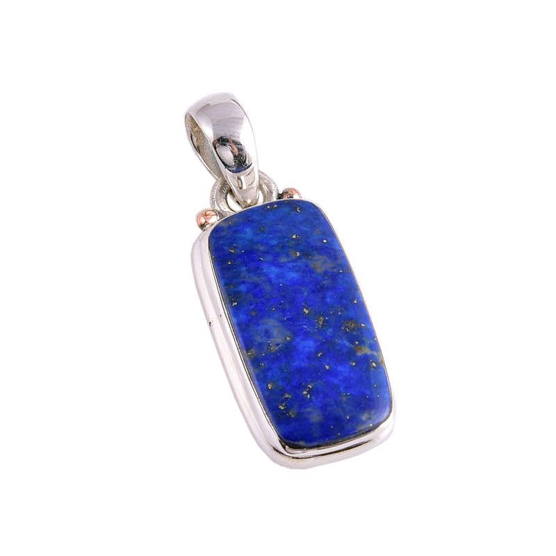 Natural Lapis Lazuli Gemstone Handmade 925 Solid Silver Gift Pendant 1.50" i6j19