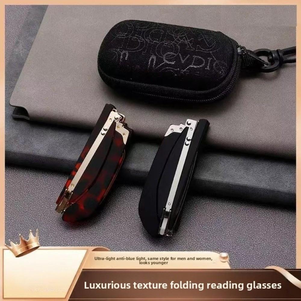 Portable Foldable Reading Glasses Lightweight Elderly Eyewear Anti Blue Presbyopic Glasses Daily