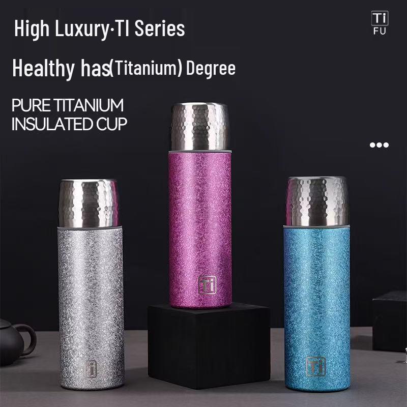 Luxury Titanium Thermos Cup Gift Set: High-End Stewing Cup for Tea and Water