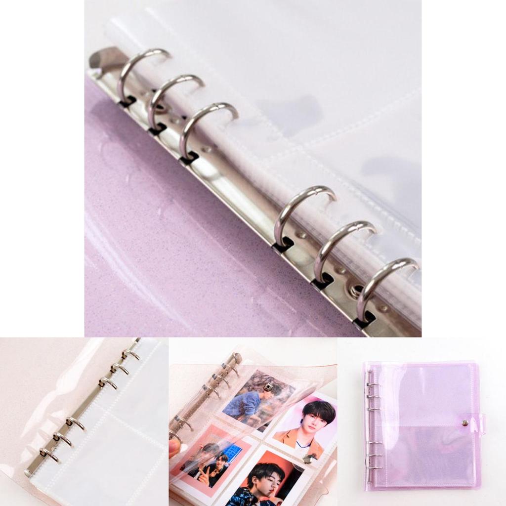Transparent Sparkling Large Capacity 6hole Album With Pp Cover For Gift Giving And Collecting
