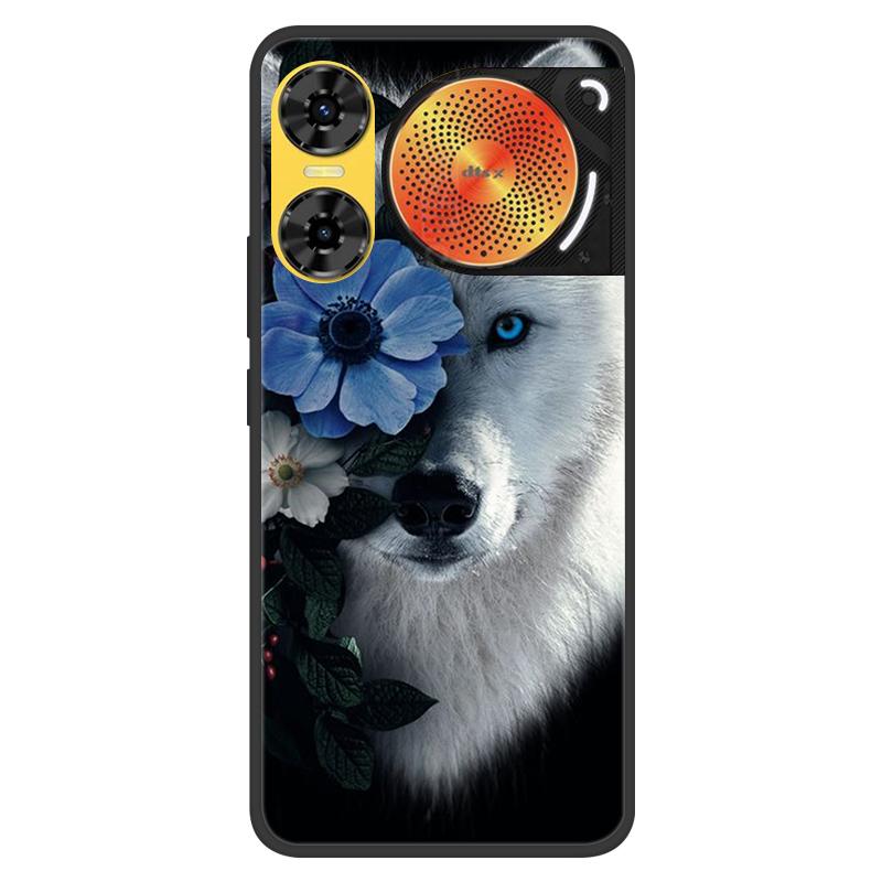 For ZTE Nubia Music 2 Case 2025 Soft Black Silicone Bumper Butterfly Painted Phone Cover for Nubia Music2 Cases Fundas Capa