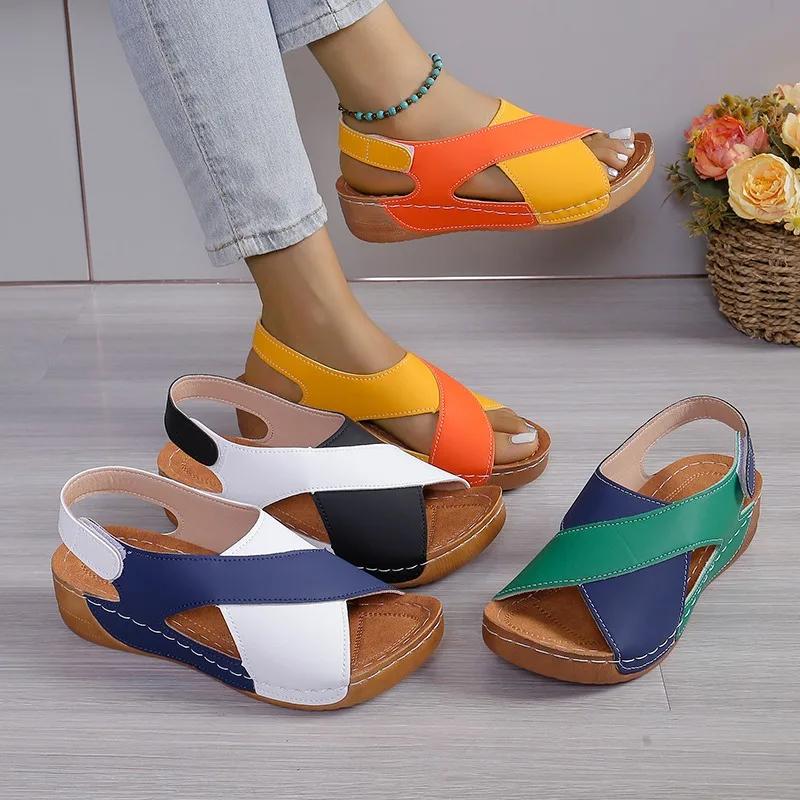 Fashion 2024 New Fashion Sandals Women Outdoor Lightweight Casual Beach Sandals Thick Sole Non-Slip Wedges Sandals Women Shoes for Women