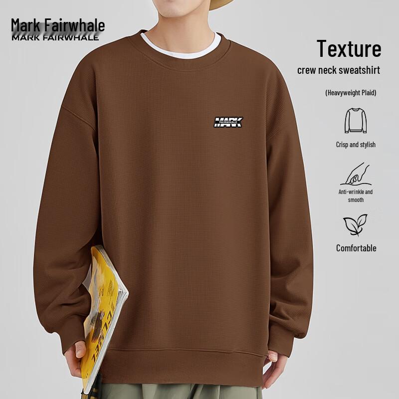 Mark Fairwhale Men's Heavyweight Cool-Grid Oversize Crewneck Sweatshirt