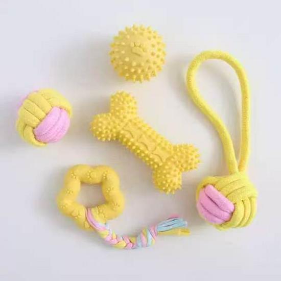 Cross-Border Pet Chew & Teaser Toy for Dogs & Cats – Teething, Training, Amusement: Small Dog Cloth Rope Knot.