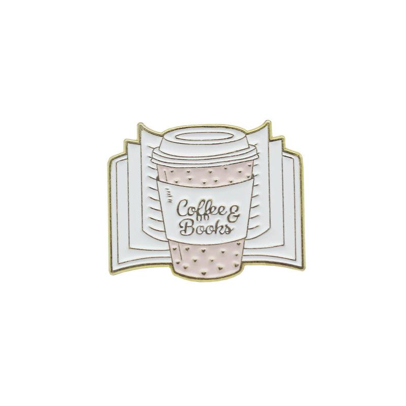 Cute Duck Anime Enamel Pins Funny Book Coffee Metal Brooches Collect Lapel Badges Men Women Fashion Backpack Decoration Gift C4G