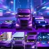 Devil Eyes Light For Cars (2-Pack) – 15''X4'' Dual LED Eyes For Car Windshield | Perfect Sync, Programmable Patterns, App/Remote Control | For