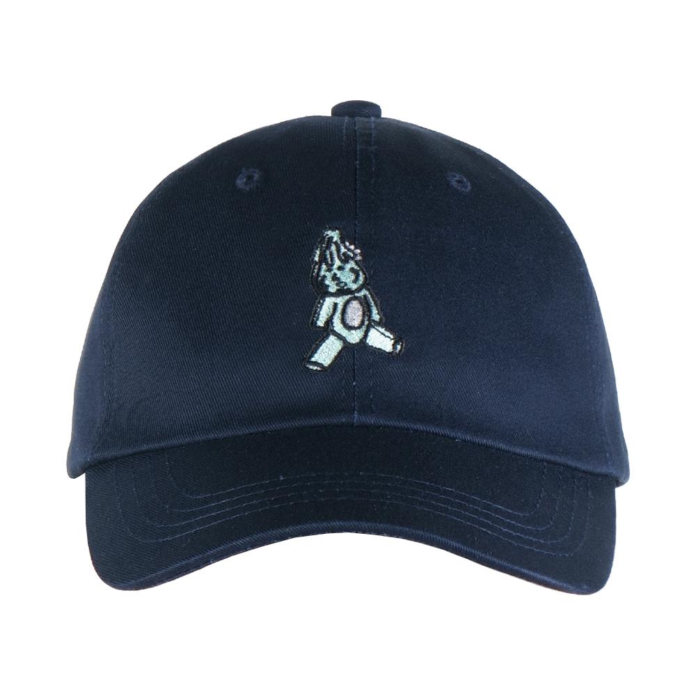 WHIMSY MIND Lethargy Rabbit Embroidered Ball Cap Navy