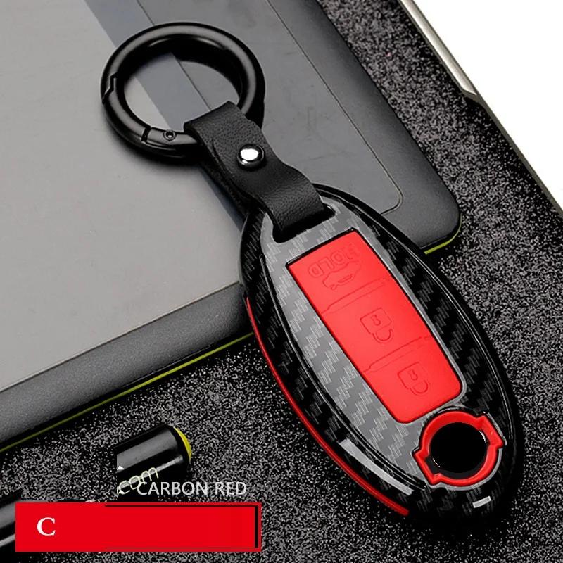 Interior Mouldings Carbon Fiber Shell Car Remote Key Fob Cover Case For infiniti FX35 FX37 FX50 G25 G35 G37 JX35 M35 M37 M45 Q70