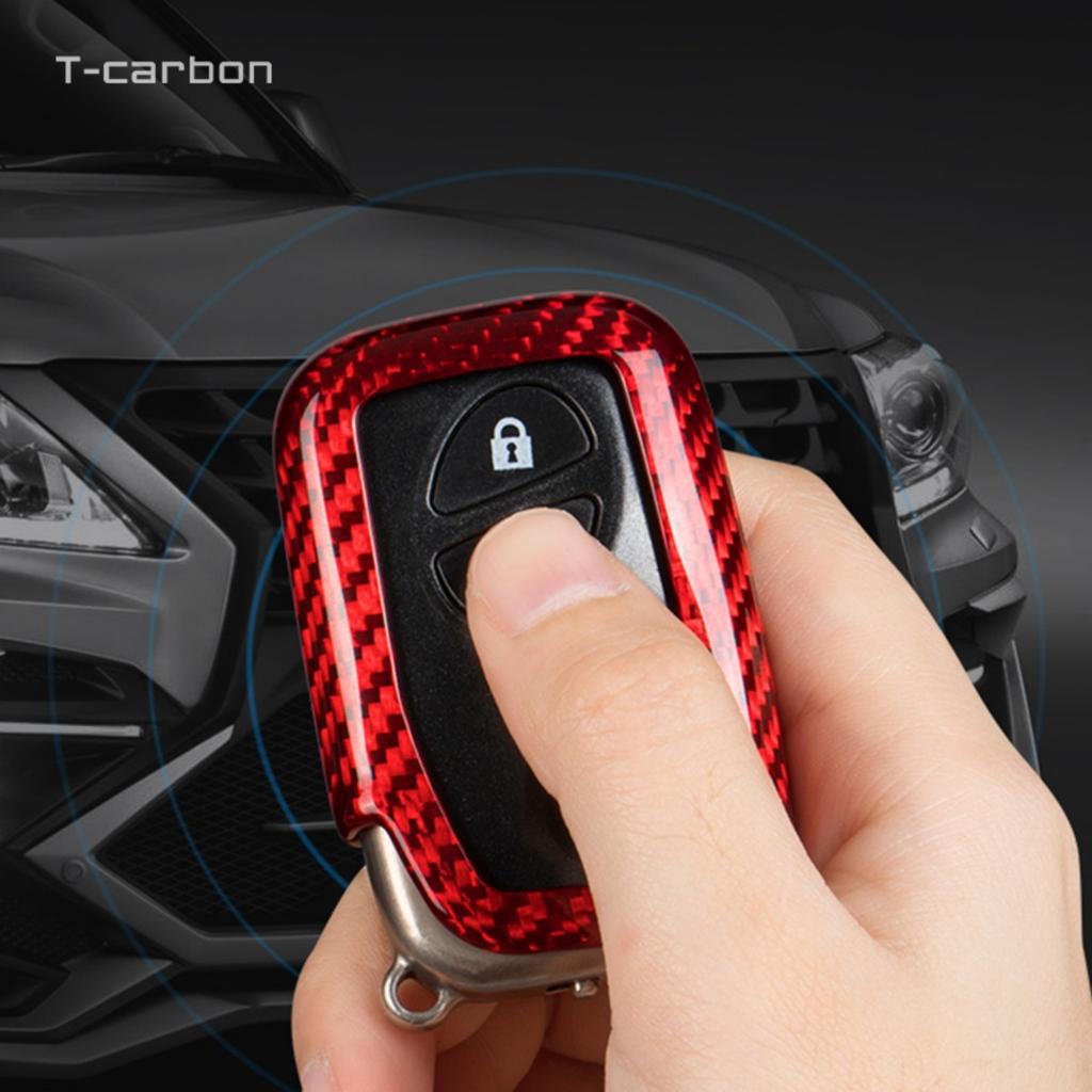 T-Carbon Carbon Fiber Car Key Case Cover For Lexus Nx Es Gs Rx Is Rc Lx 200 250 350 450H 300H Es200 Auto Key Holder Shell
