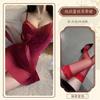 Underwear New Sexy Mesh Perspective Temptation Strap Sexy Sleeping Dress Elegant Fashion Sexy Korean Women Tank Mini Dress 645P
