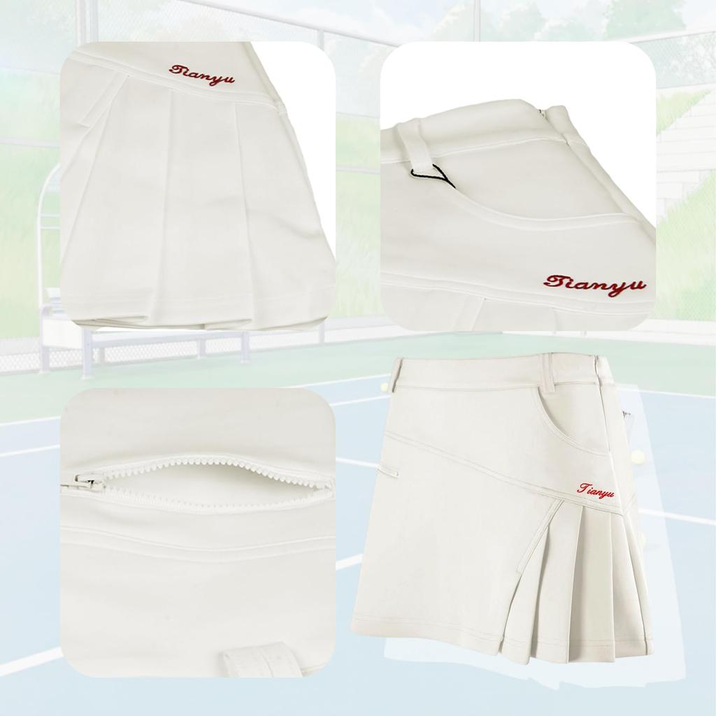 Frey Libi Falten-Golfrock mit figurformender Wirkung und integriertem Innenfutter, atmungsaktiv, ideal für Golf und Outdoor-Aktivitäten, Damenhose