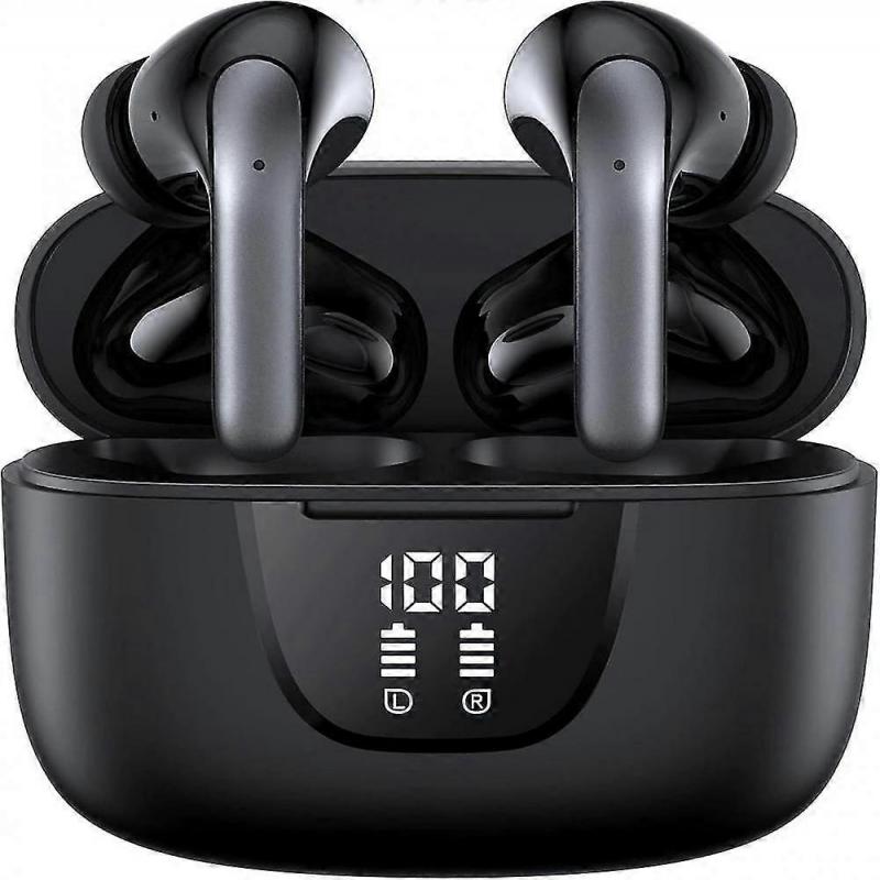 Wireless Earbuds Bluetooth 5.3 Deep Bass True Wireless Headphone 30H Playback LED Power Display in-Ear Earphones Noise Reduction with Charging Case He