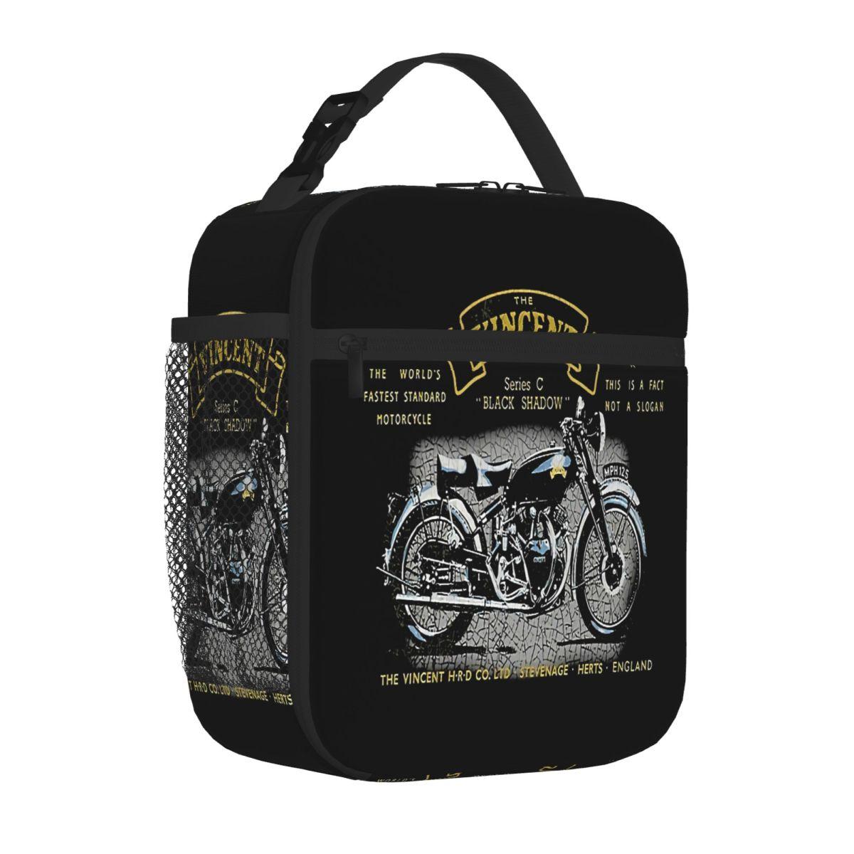 Bestselling Vincent Black Shadow Uk Unisex Insulated Lunch Bag Festival Outing Commuter Lunch Bag One Size