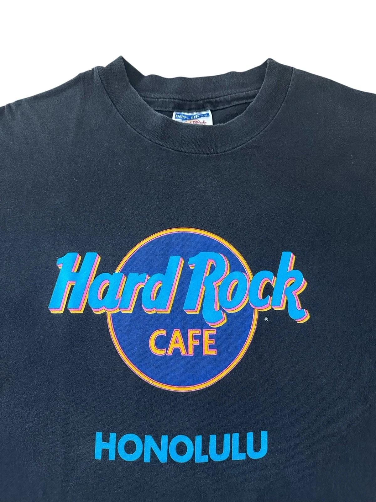 Vintage Hard Rock Cafe Honolulu Hawaii T-Shirt Men’s XL Black 90’s USA 2XL