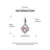 Copper Pink Openwork Kitten Zircon Heart Lock Pendants Charms Fits Genuine Charms Bracelet Women DoItYourself Jewellery Gifts