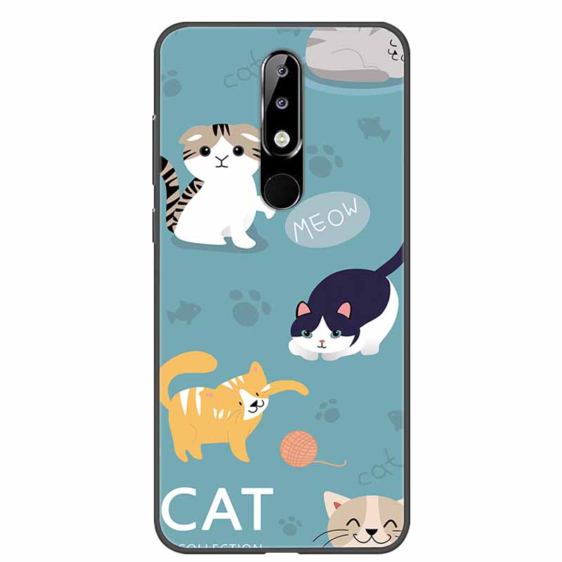 Per Nokia 6.1 Plus Custodia Adorabile Morbido Silicone Cartone Animato Gatto TPU Custodie per Telefono per Nokia X6 Copertura 6.1Plus Carina Coque per NokiaX6 Guscio