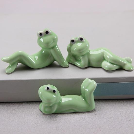 1/3Pcs Ceramic Frog Chopstick Holder Dinner Chopsticks Spoons Forks Stand Animal Tableware Rest Rack Kitchen Dining Table Decoration