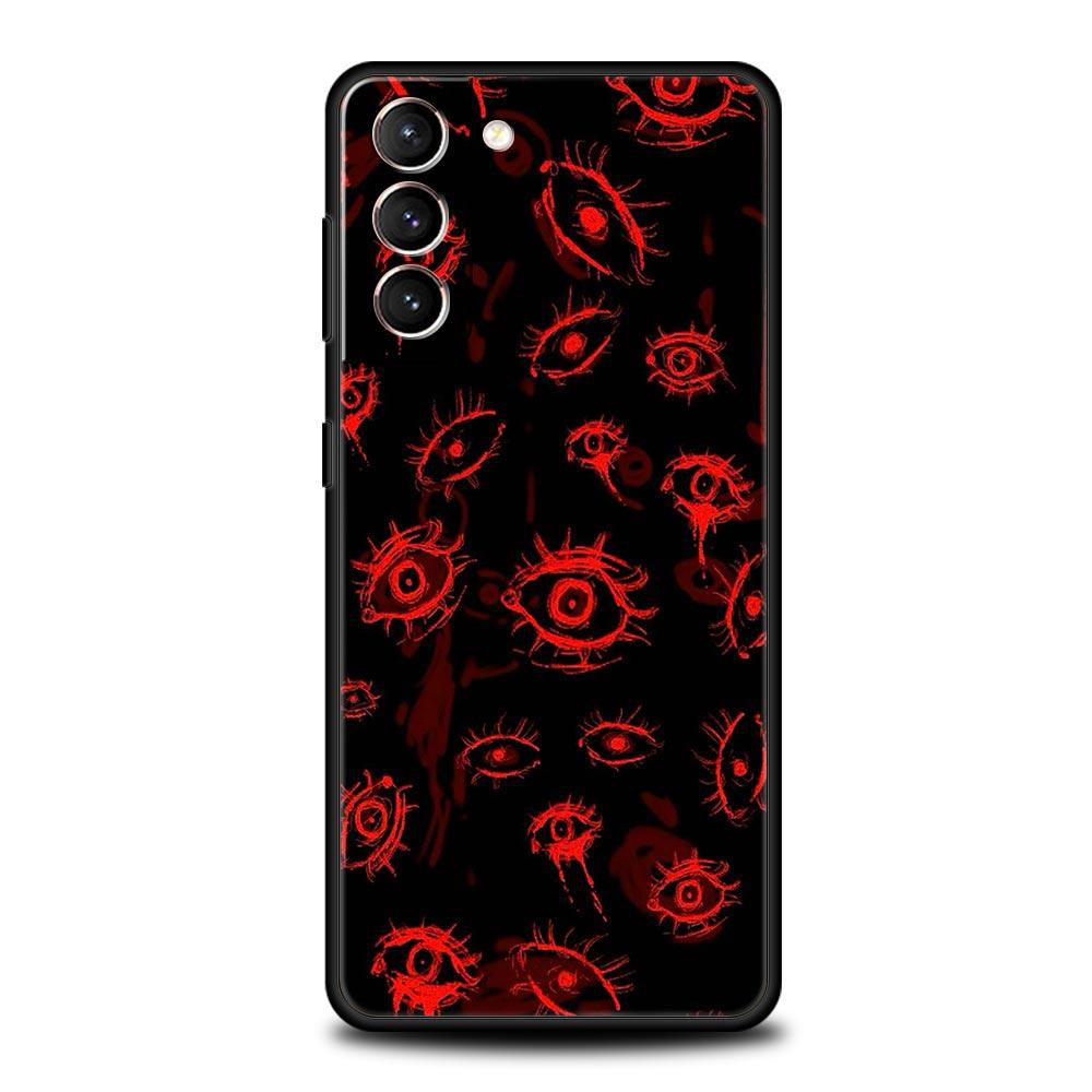 Phone Case Cover for Samsung Galaxy S26 S25 S24 S23 S22 S20 S21 FE Ultra Plus S25 Edge Soft TPU Capas Trendy Cool Eyes Creative