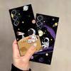 Cartoon Astronaut Case for Samsung Galaxy S26 Ultra S24 Note 20 8 9 10 S20 Ultra S25 Plus S23 S10 S9 S21 FE Funda Phone Cover