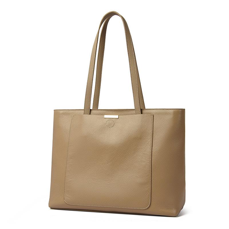

Tote bag simple and fashionable shoulder bag women s high-end sense large-capacity commuter bag autumn and winter soft leather bag wholesale