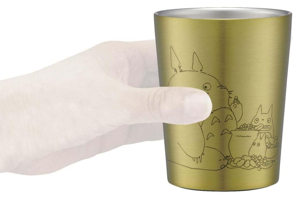 Skater STCV1-A Stainless Steel Tumbler, 240ml, Vacuum Insulated, Perfect for Convenience Store Coffee, Totoro Design, Ghibli Design, and Nuts