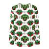 Women's Christmas Print Crewneck Long Sleeve Pullover Top for Holiday Party and Casual Wear