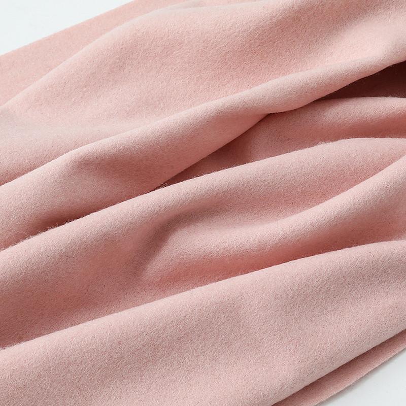 Blue Scarf Women's Winter High End New Thickened Wool Scarf Solid Color Versatile Men's Cashmere Scarf