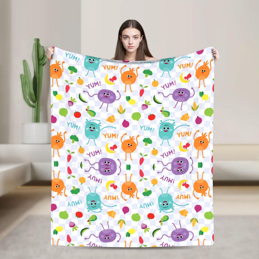 Warm Soft Blanket Picnic Finny the Shark Confetti Birthday Throw Blanket Super Simples Flannel Bedspread For Sofa Bed Cover