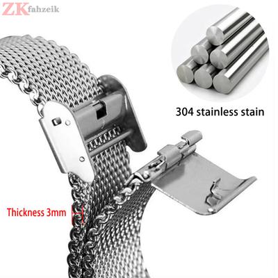 1.0 Bracelet Milanais en maille pour Omega Bracelet Milanais pour Casio Bracelet de montre en acier inoxydable pour DW pour Seiko Bracelet de poignet 18/20mm