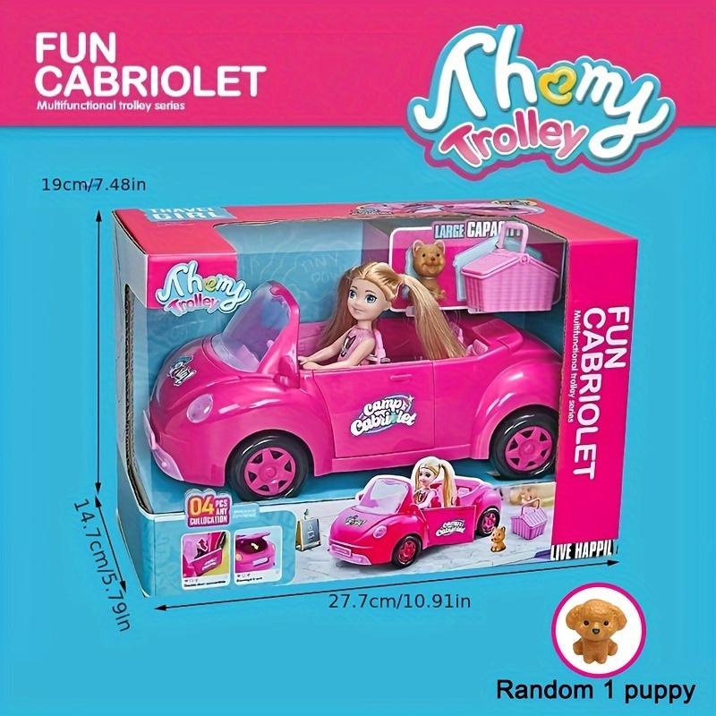 

1 Набор Транспортное средство куклы для путешествий, Забавный кабриолет, Мини-кукла с домашним питомцем, Домик для собаки Dreamcar Игровой набор, Игровой домик Модель автомобиля Игрушки, Подарочная коробка Dreamcar