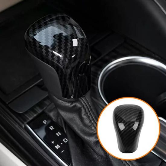 Carbon Fiber Gear Shift Knob Cover Trim Cap Protector For Toyota Camry 2018-