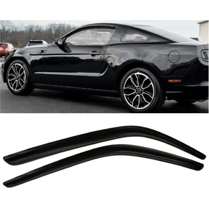 2pcs Sun Rain Vent Deflector Guard Window Visor Tape on External Window Style Acrylic Smoke Tinted Set for Ford for Mustang 2010-2014WD-FM10,Quality