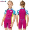 2.5MM Children's Diving Suit One-piece Short-sleeved Girls 'Mid-sized Swimsuit Snorkeling Surfing Warm