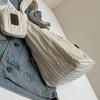 Large Capacity Tote Bag Women Commuter Handbag Solid Color Shoulder Bag