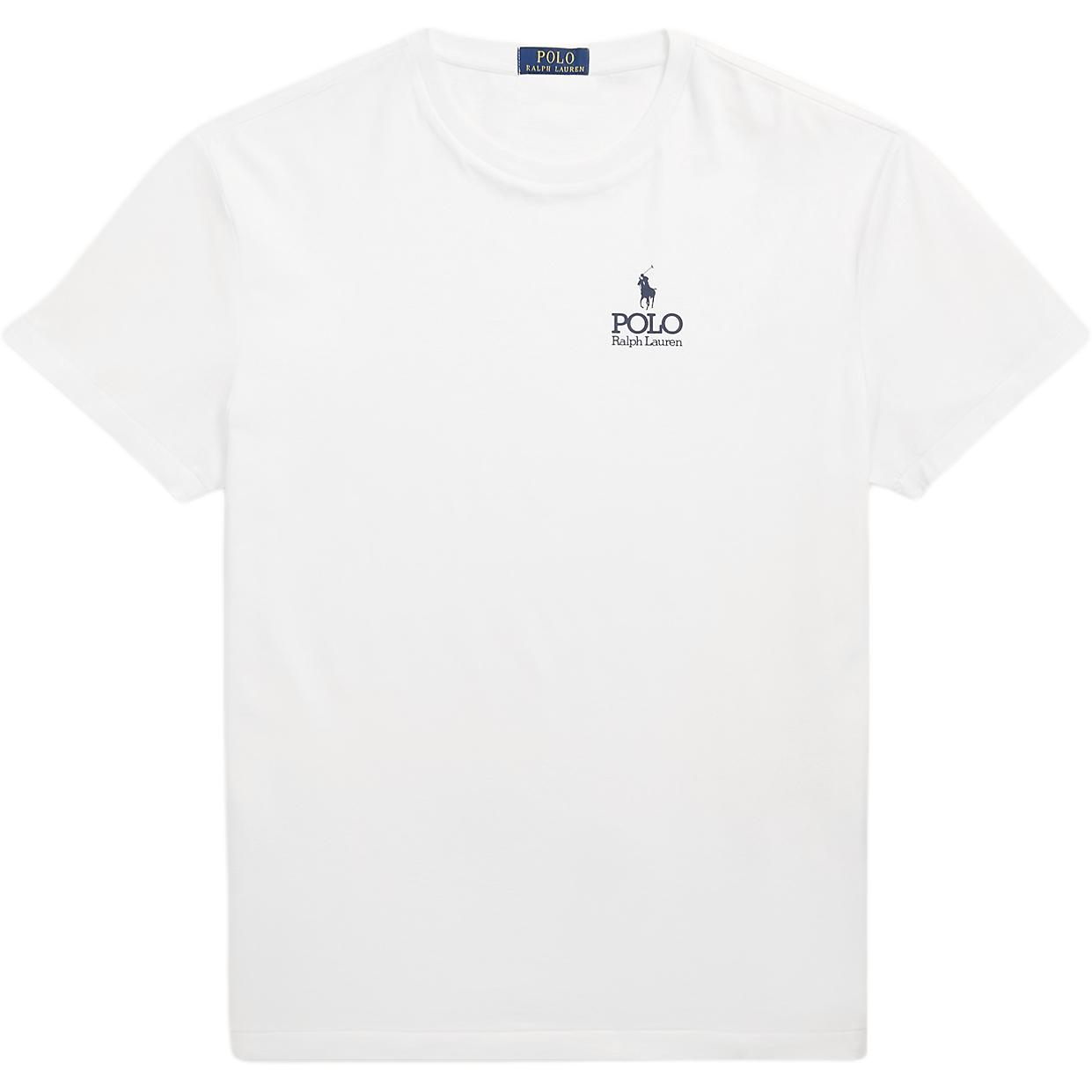 

Polo Ralph Lauren SS25 Однотонная вязаная футболка с круглым вырезом и коротким рукавом Мужские Топы Белый 710981136-001 L