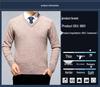 Men's V-Neck Argyle Cashmere Sweater - Thick, Warm Wool for Business or Casual Wear