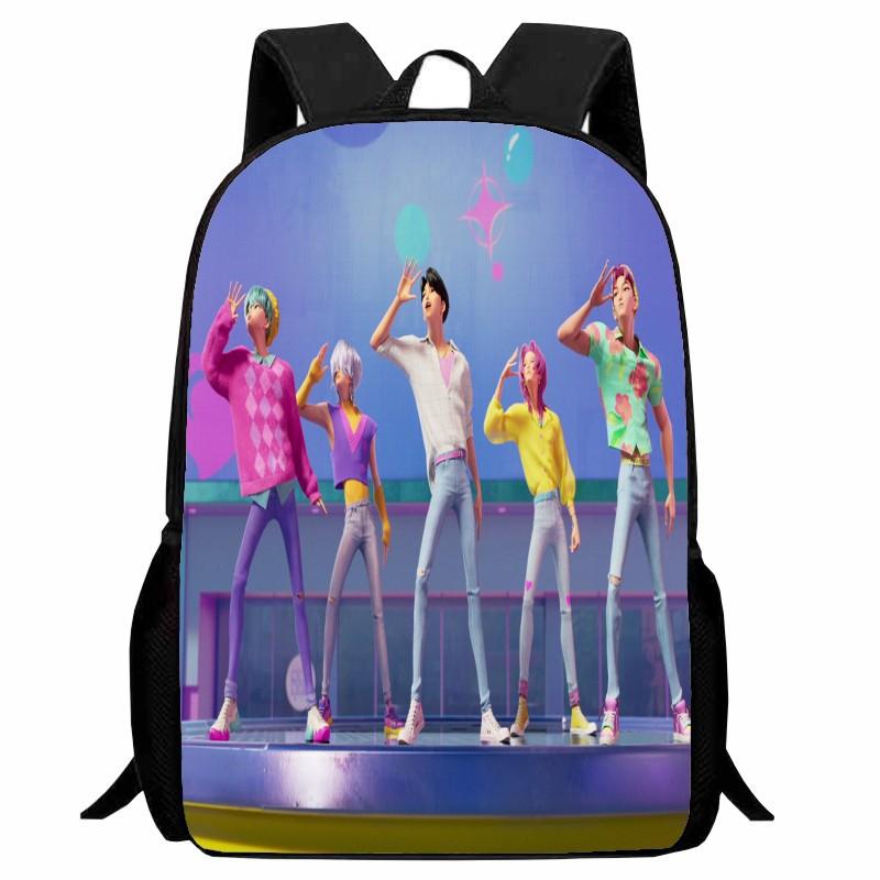 New Printed Witch Hunter K-POP Student Backpack, Elementary School Cartoon Huntrix Kpop Backpack